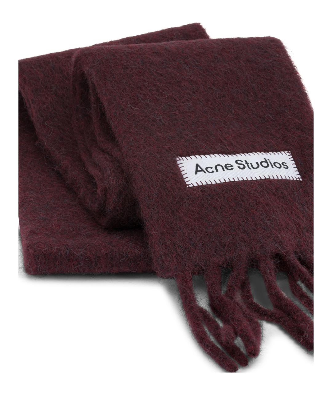 ACNE STUDIOS Бордовый шарф, фото 2