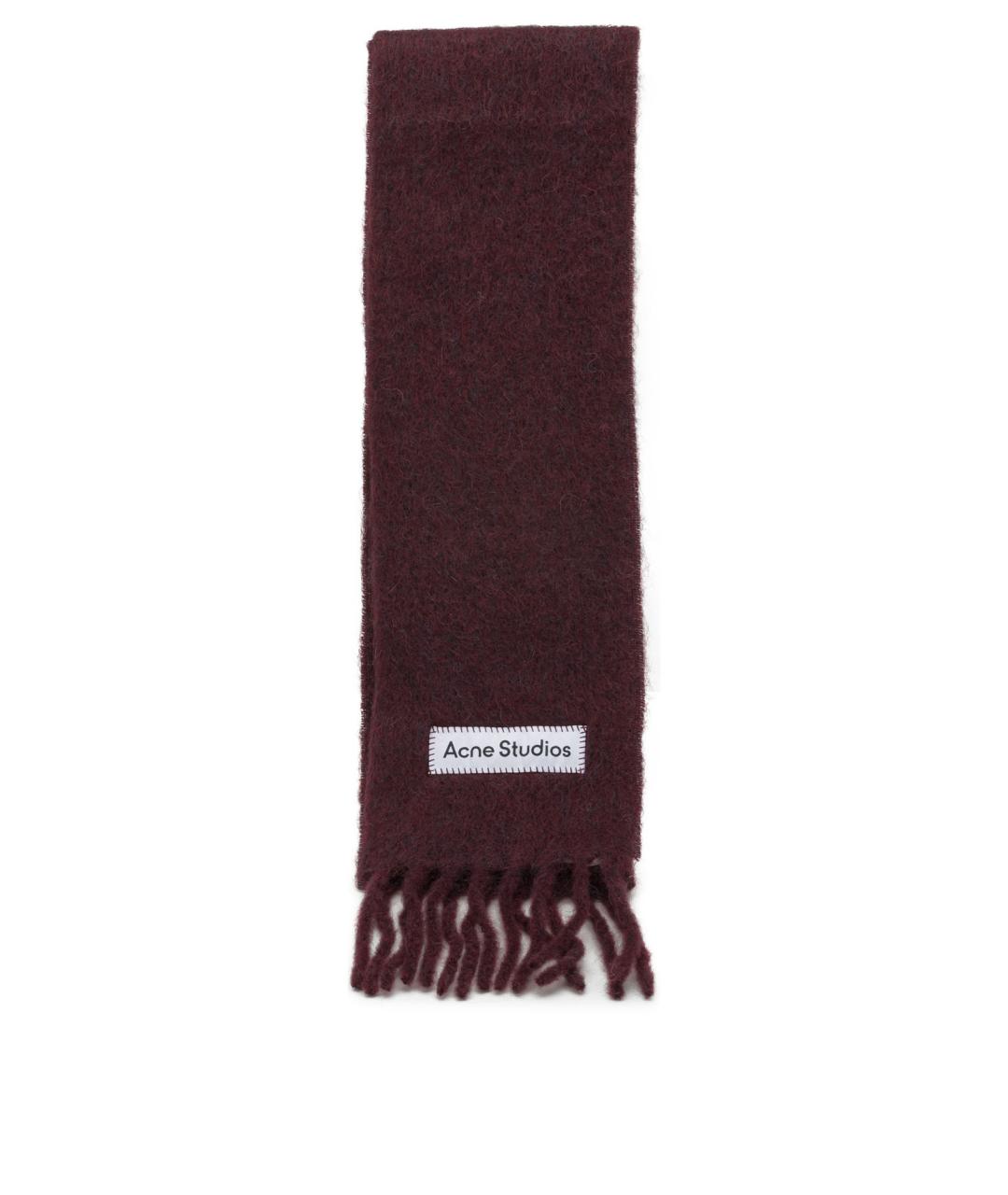 ACNE STUDIOS Бордовый шарф, фото 1