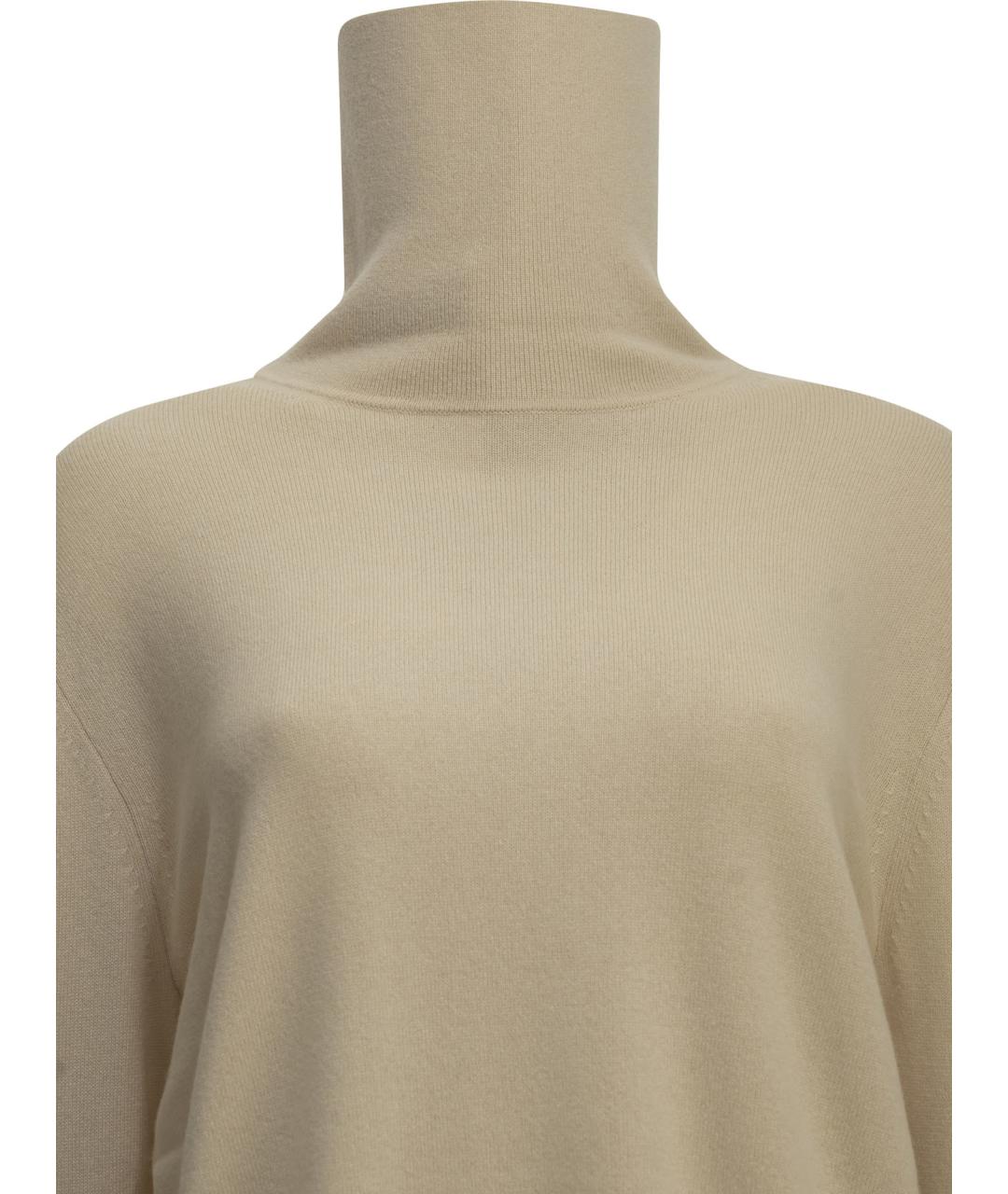MAX MARA Бежевый шерстяной джемпер / свитер, фото 3