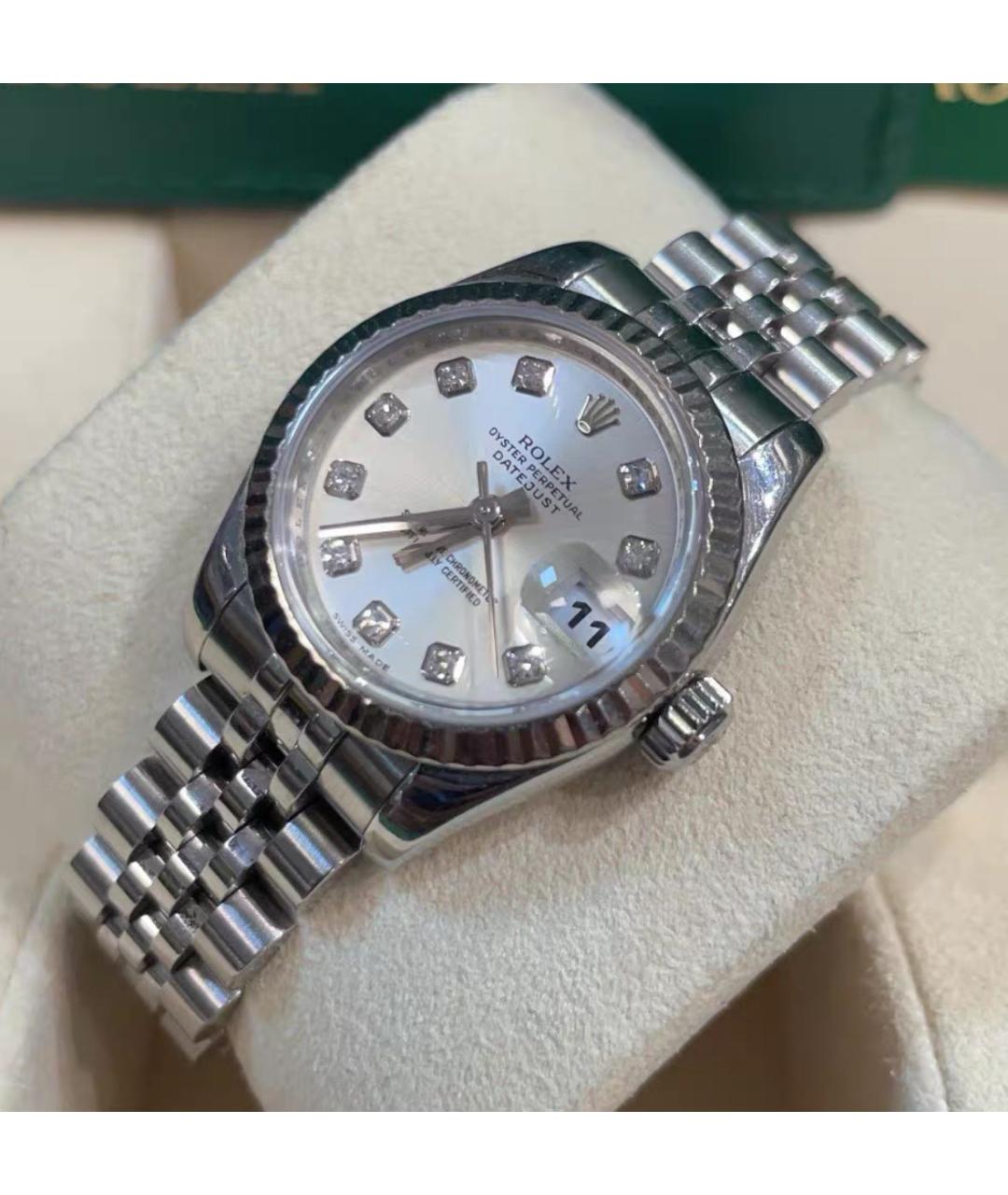 ROLEX Серебряные металлические часы, фото 6