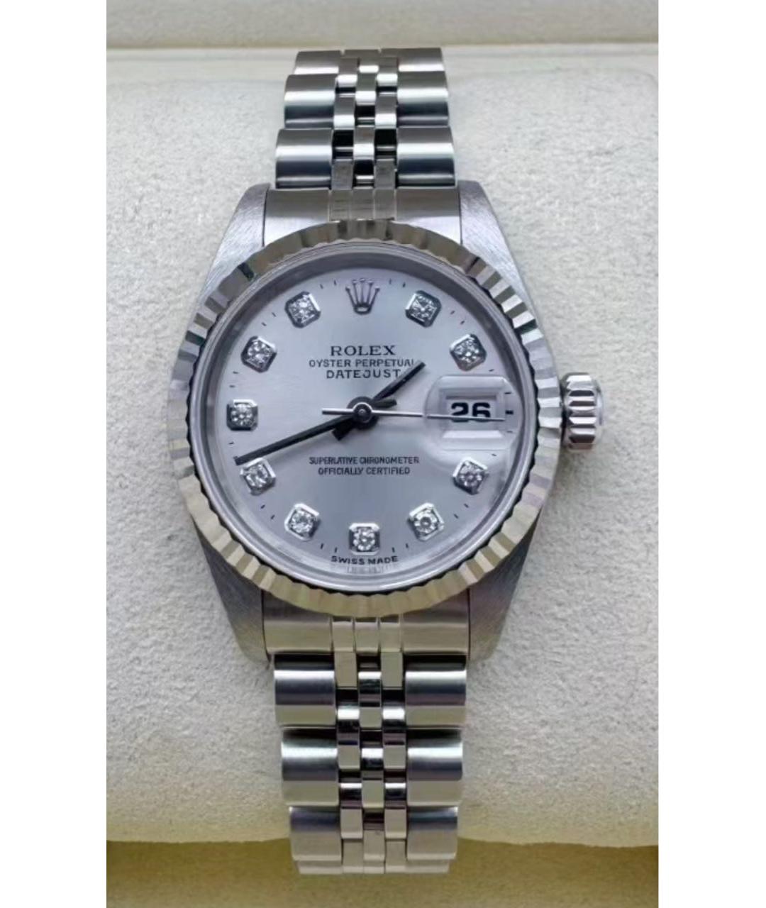 ROLEX Серебряные металлические часы, фото 5