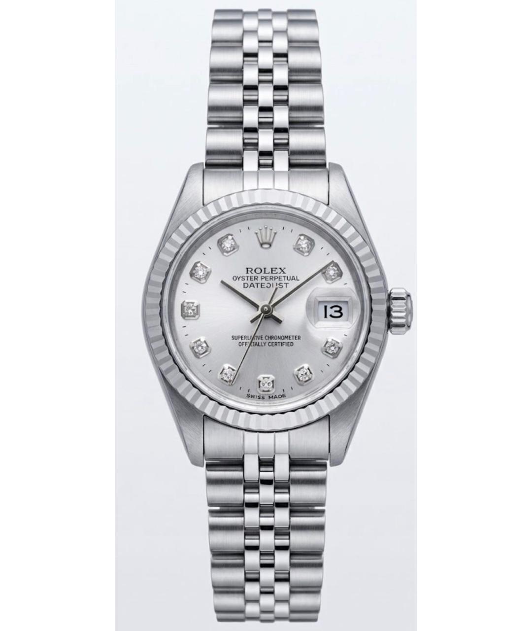 ROLEX Серебряные металлические часы, фото 8