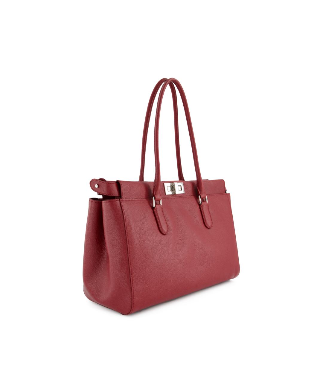 FENDI Красная кожаная сумка тоут, фото 3