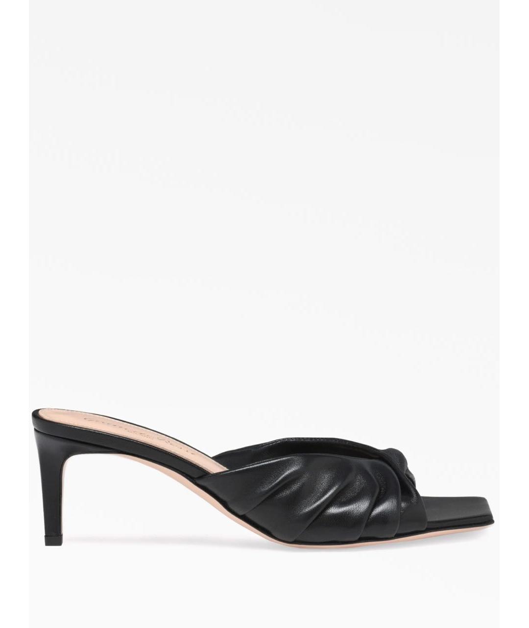 GIANVITO ROSSI Черные кожаные мюли, фото 8