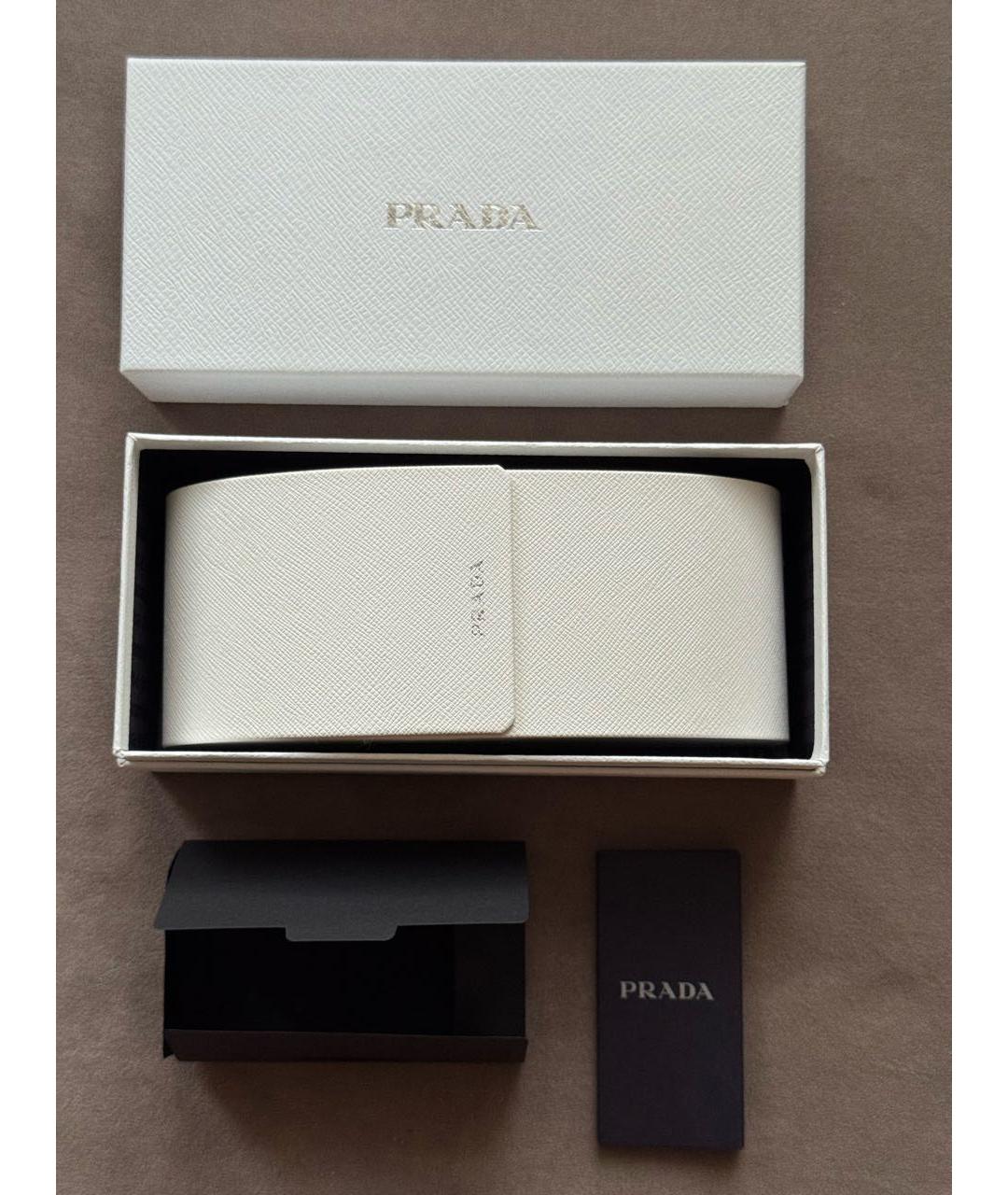 PRADA Коричневые металлические солнцезащитные очки, фото 4