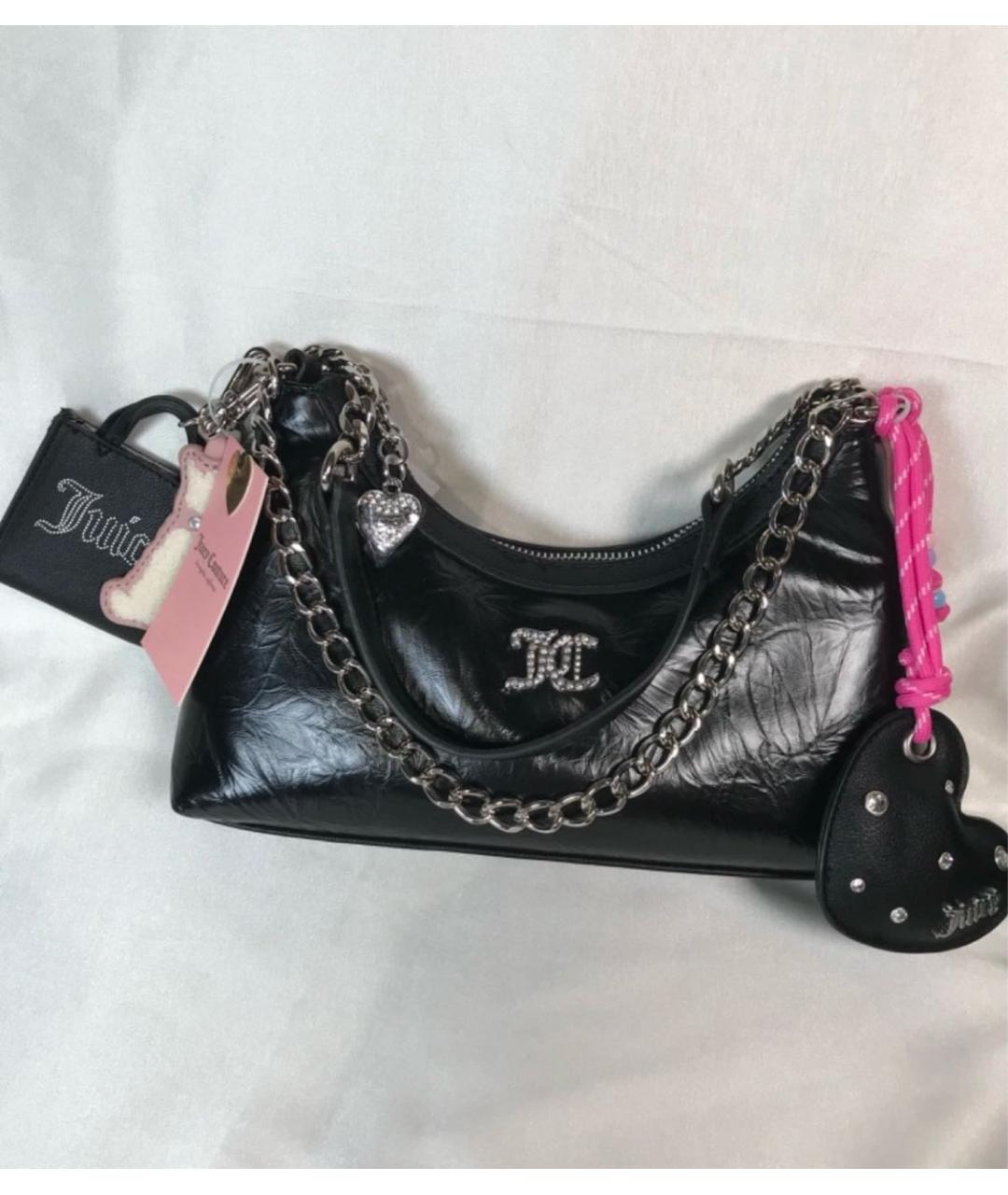 JUICY COUTURE Черная сумка с короткими ручками, фото 4