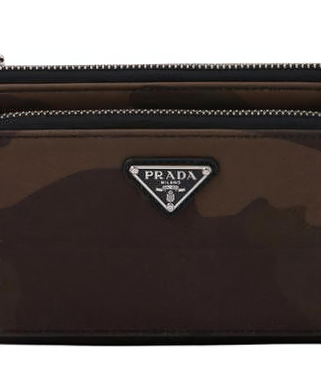 PRADA Коричневая кожаная сумка через плечо, фото 5