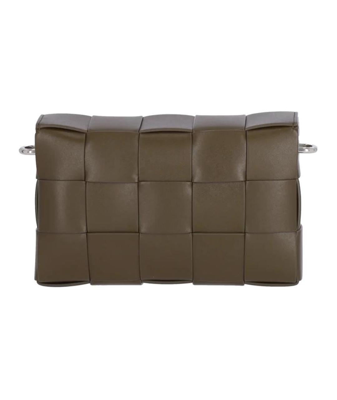 BOTTEGA VENETA Зеленая кожаная сумка на плечо, фото 4