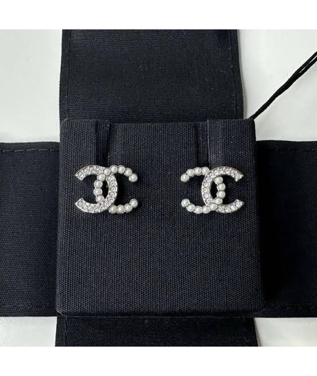 CHANEL Серебряные металлические серьги, фото 6