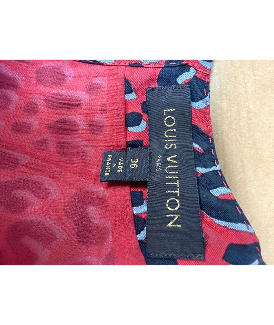LOUIS VUITTON Красное вискозное коктейльное платье, фото 4