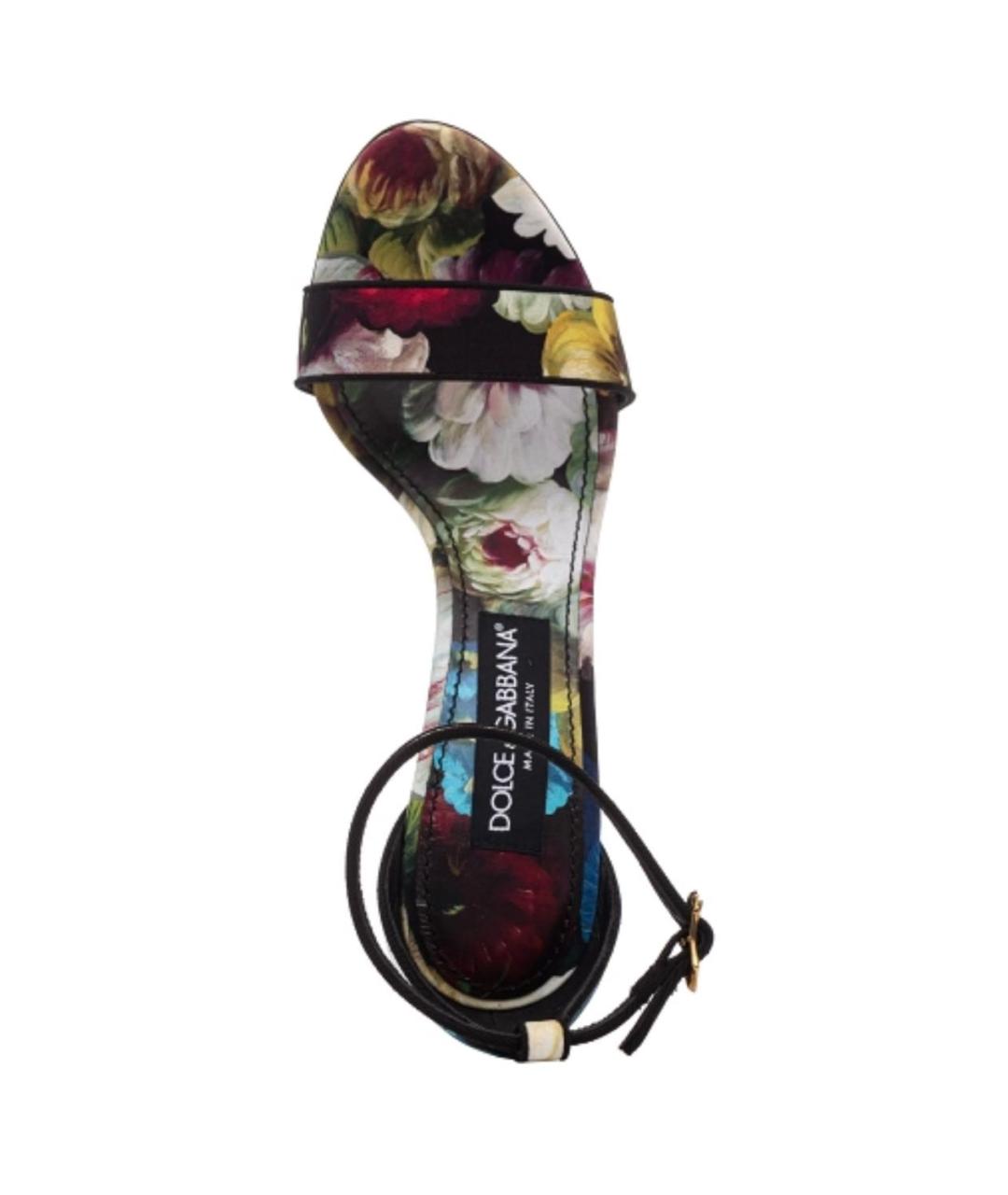 DOLCE&GABBANA Мульти текстильные босоножки, фото 4