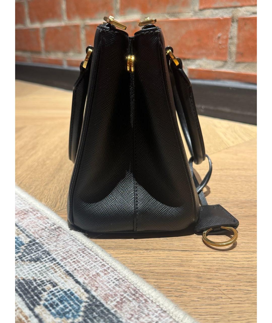 PRADA Черная кожаная сумка тоут, фото 2