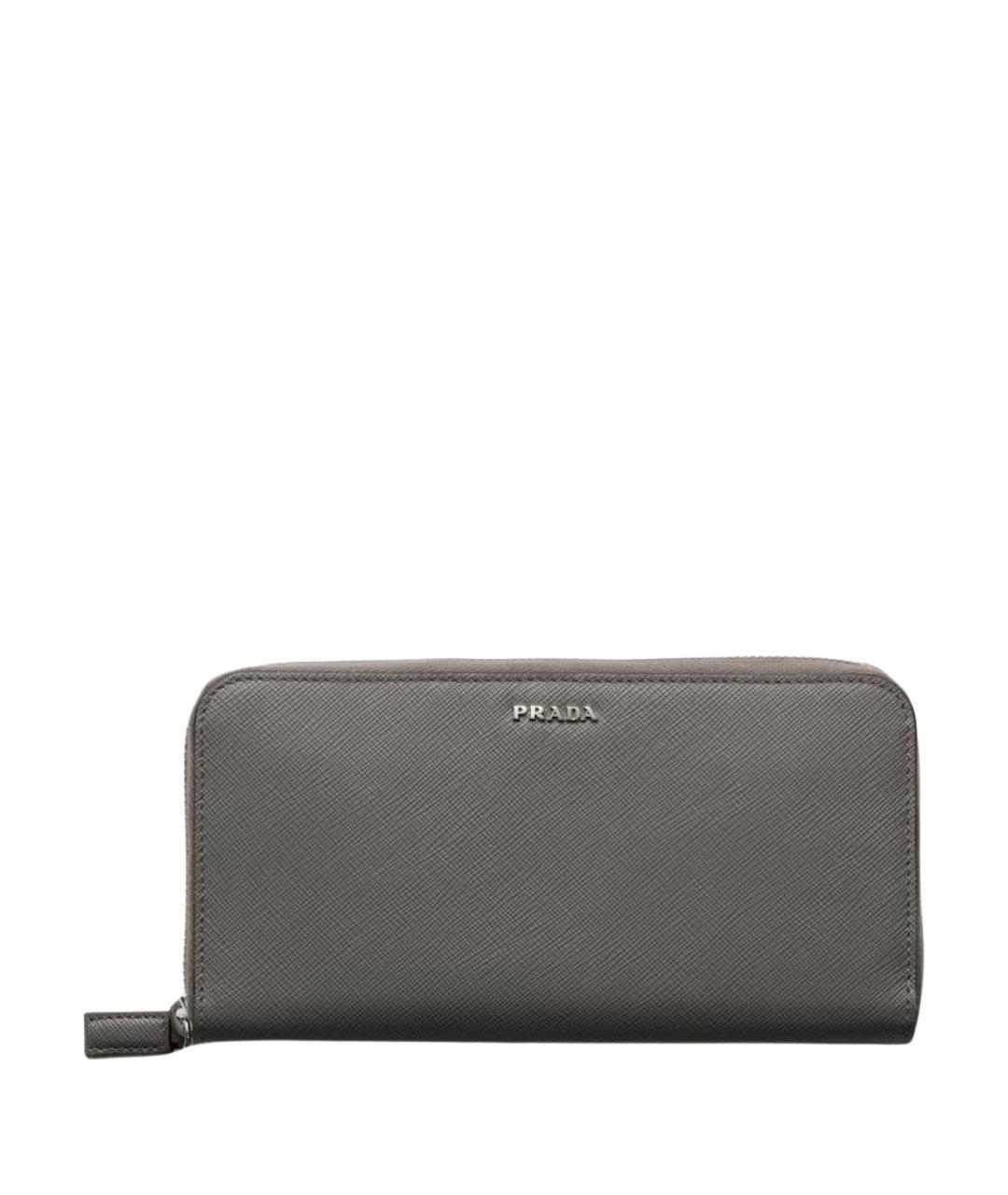 PRADA Коричневый кожаный кошелек, фото 1