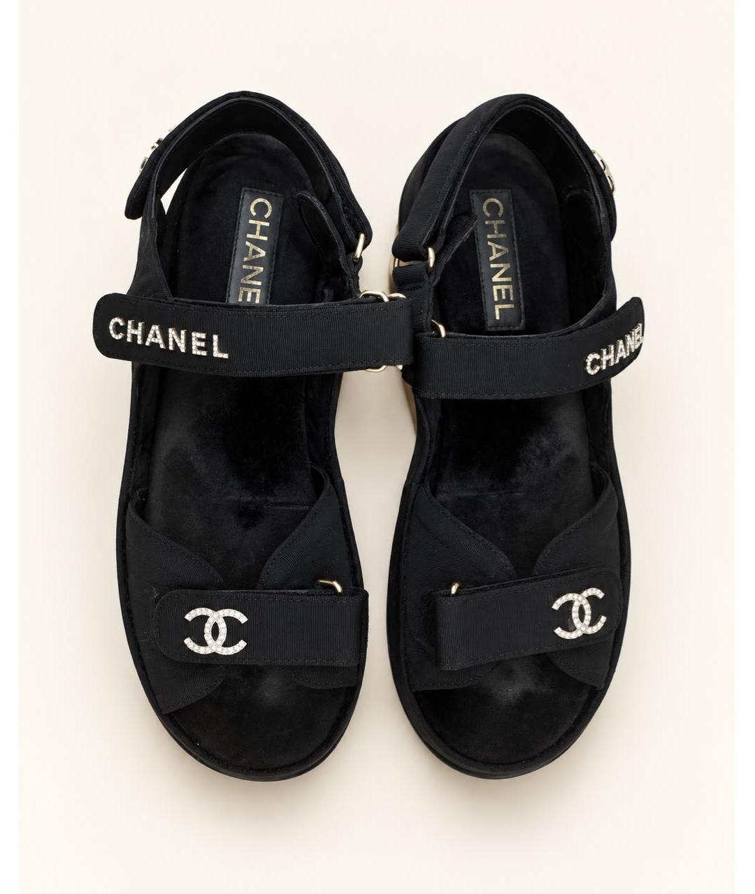 CHANEL Черные босоножки, фото 3