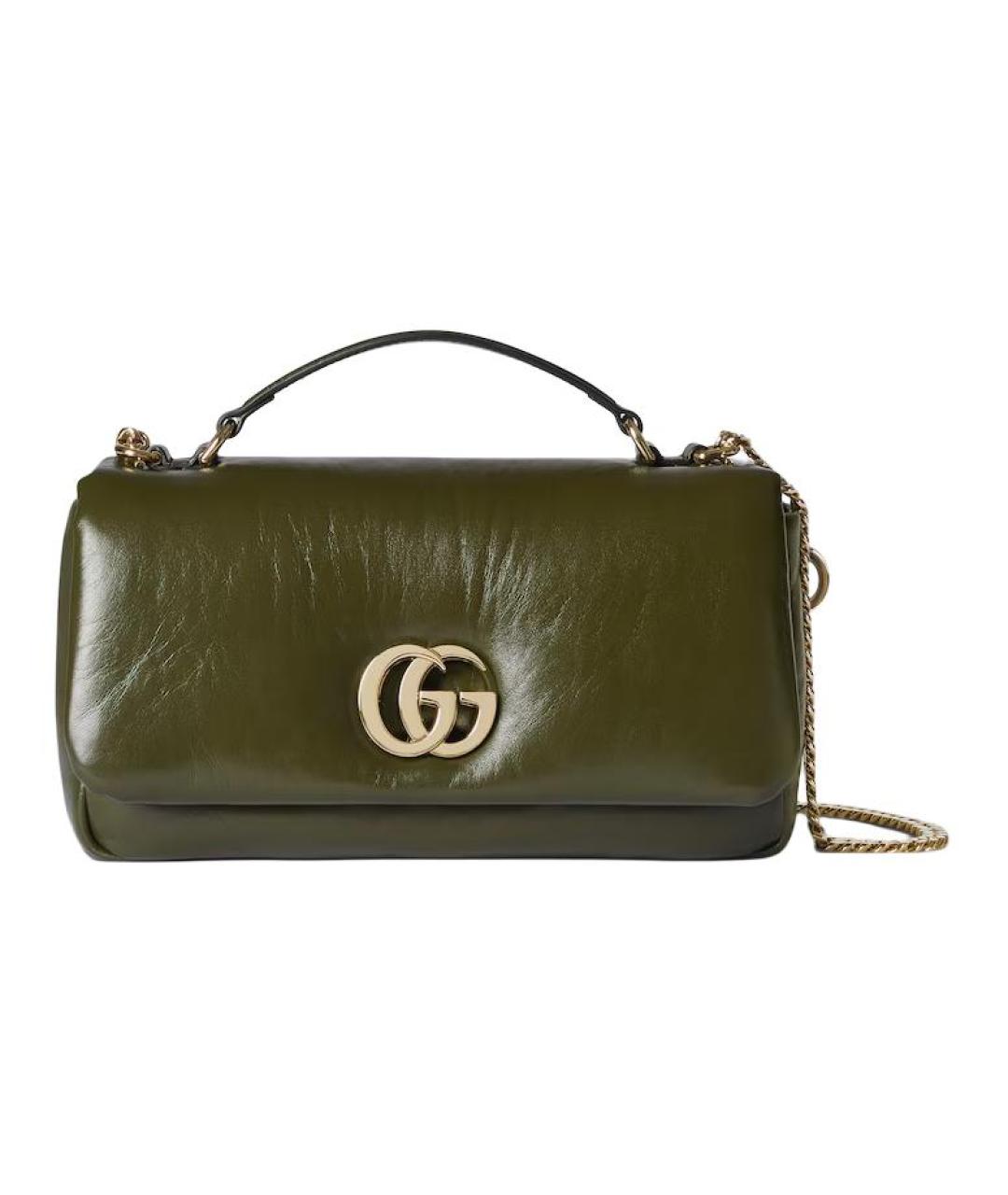 GUCCI Зеленая кожаная сумка через плечо, фото 6