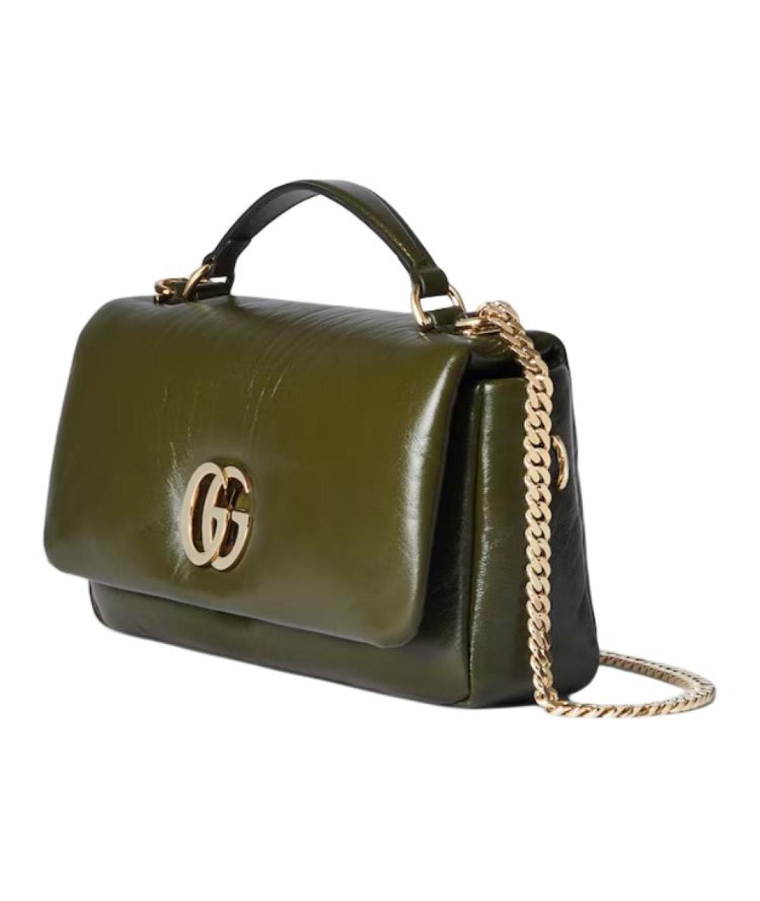 GUCCI Зеленая кожаная сумка через плечо, фото 2