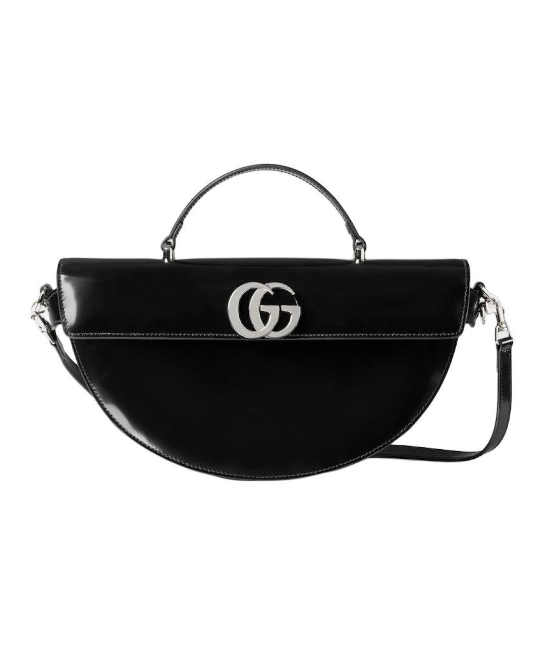 GUCCI Черная кожаная сумка через плечо, фото 6