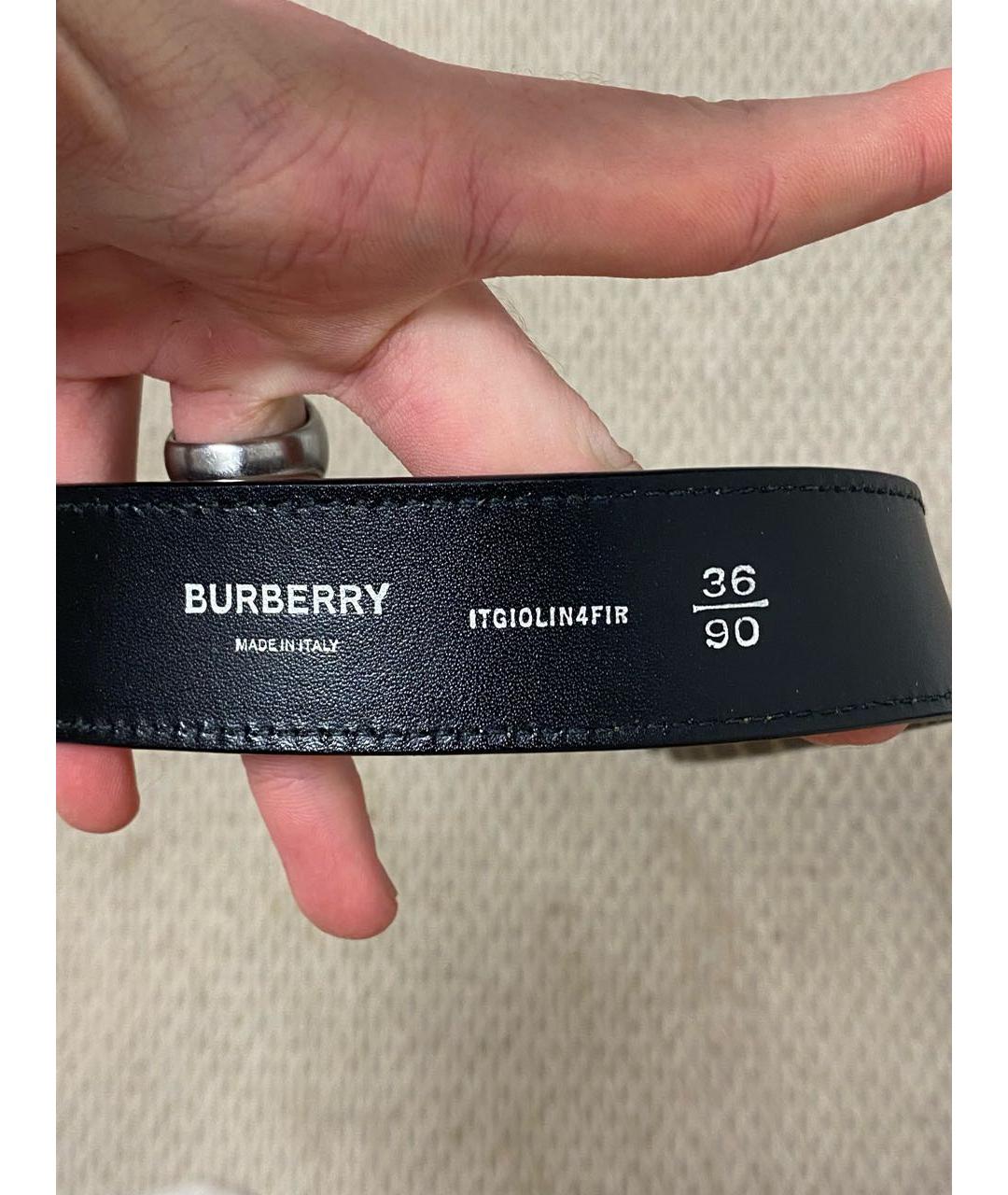 BURBERRY Коричневый кожаный ремень, фото 2