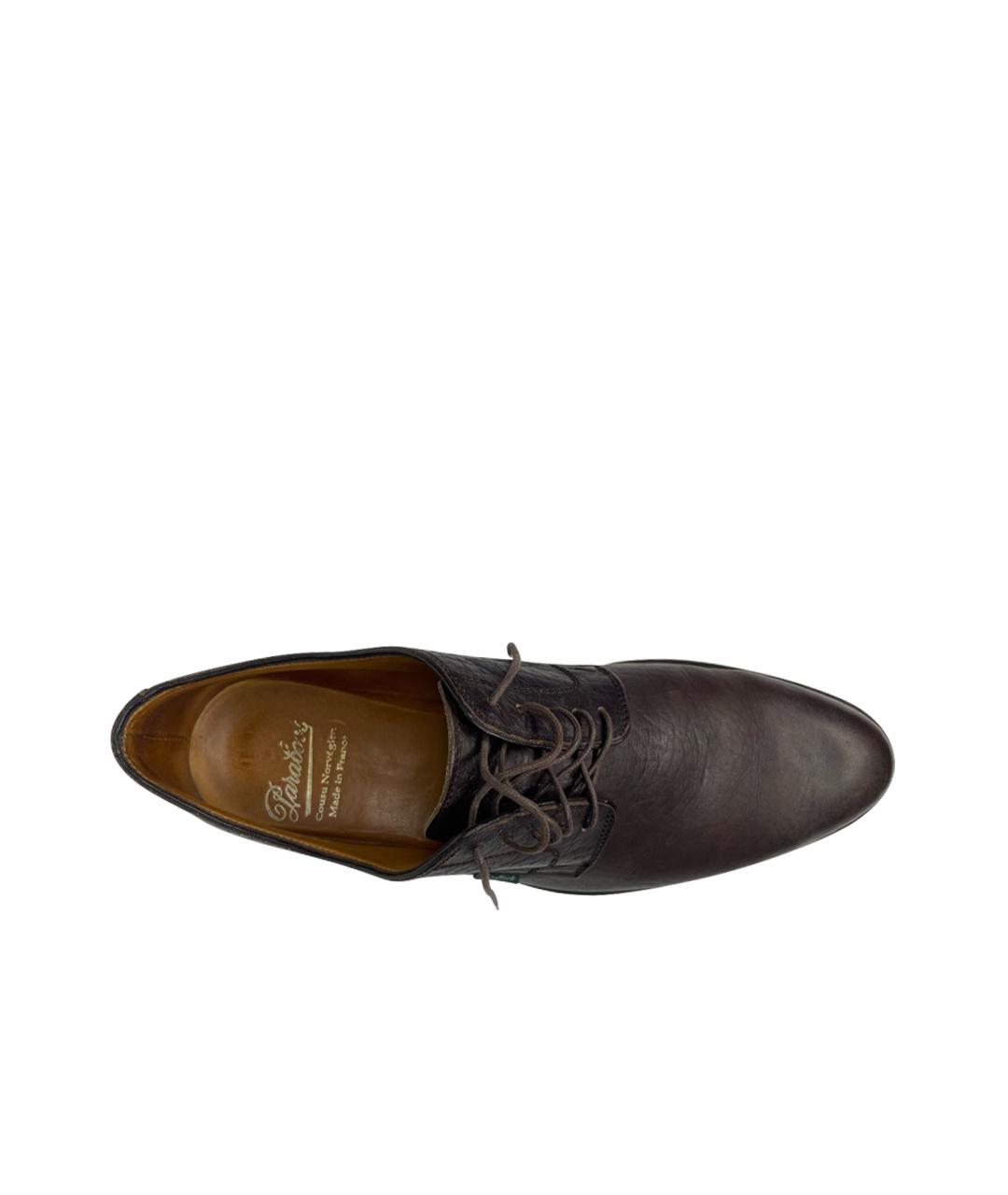 PARABOOT Коричневые кожаные низкие ботинки, фото 1