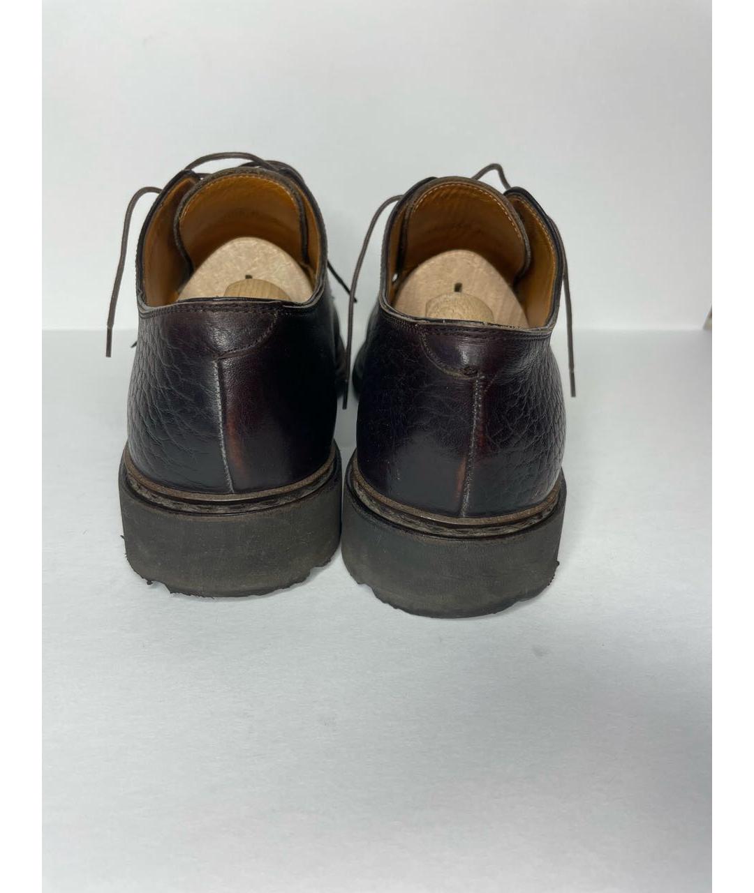 PARABOOT Коричневые кожаные низкие ботинки, фото 4