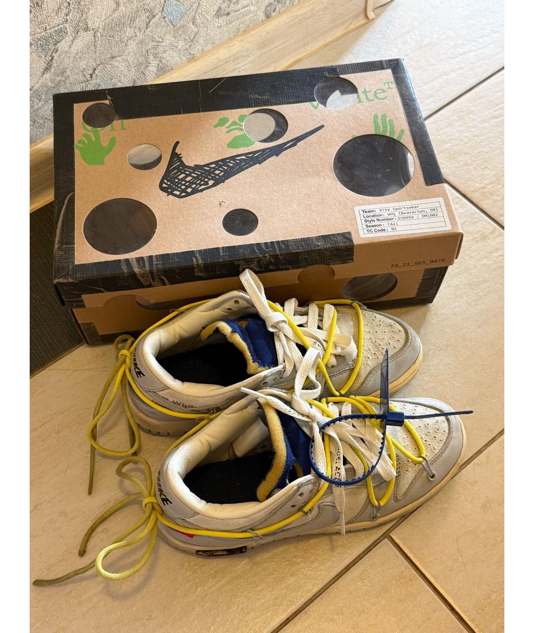 NIKE X OFF-WHITE Белые кроссовки, фото 3