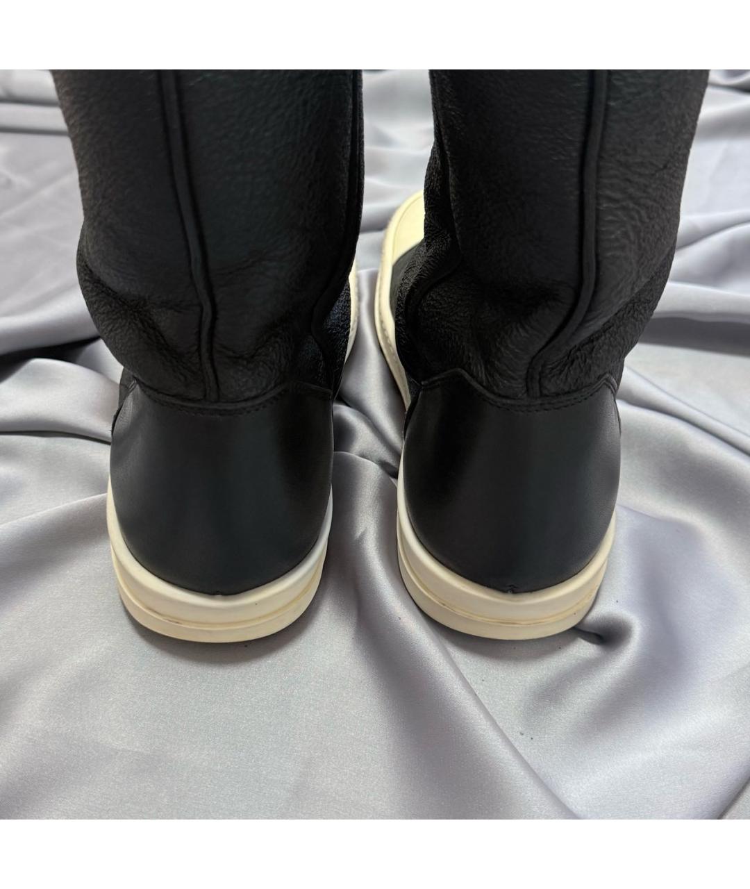 RICK OWENS Черные кожаные полусапоги, фото 3