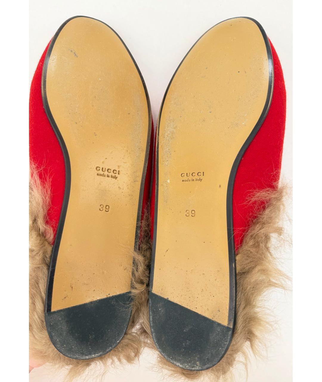 GUCCI Красные сабо, фото 5