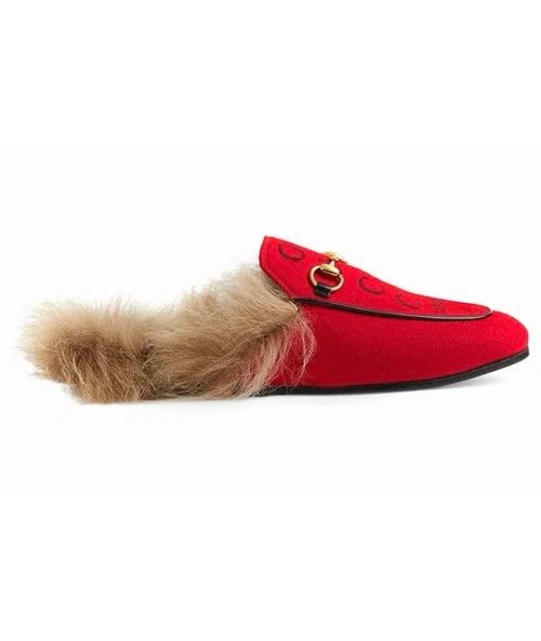 GUCCI Красные сабо, фото 7