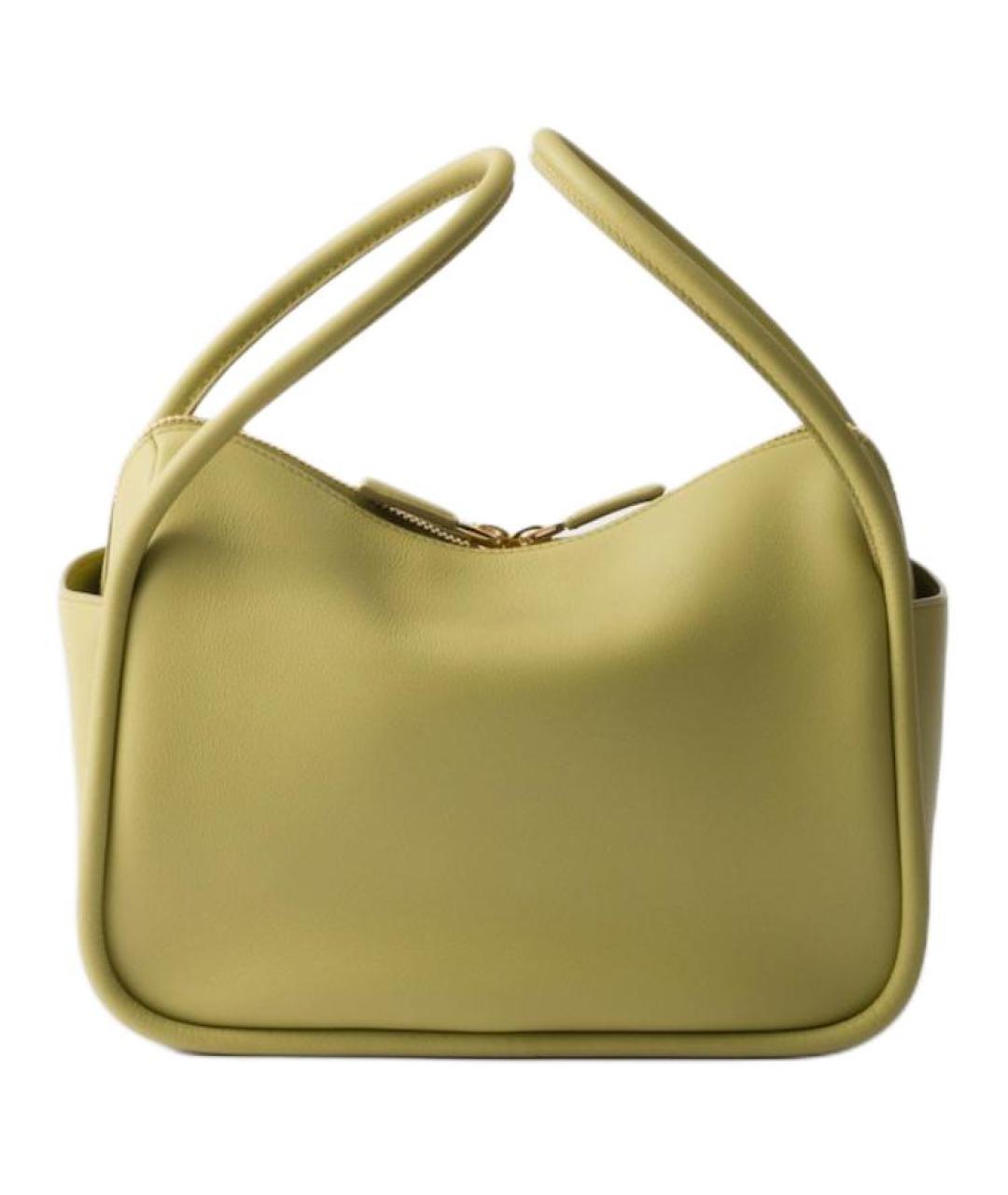 PRADA Салатовая кожаная сумка через плечо, фото 4