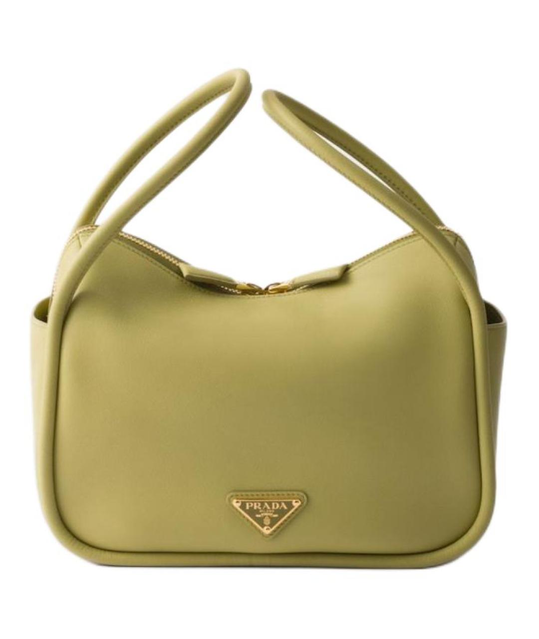 PRADA Салатовая кожаная сумка через плечо, фото 1