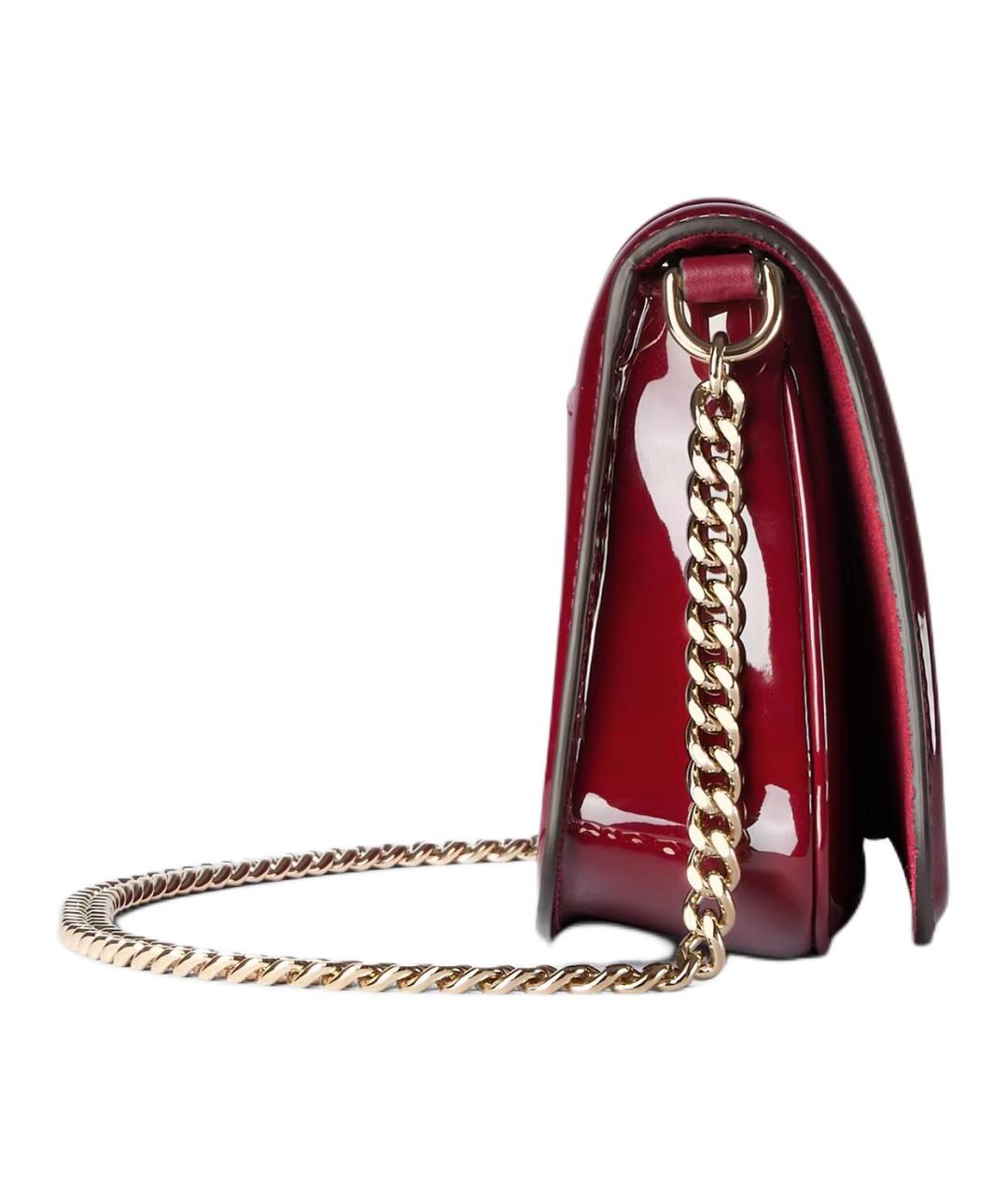 GUCCI Красная кожаная сумка через плечо, фото 3