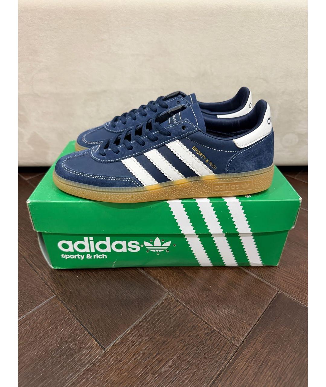 ADIDAS Темно-синие замшевые кеды, фото 8