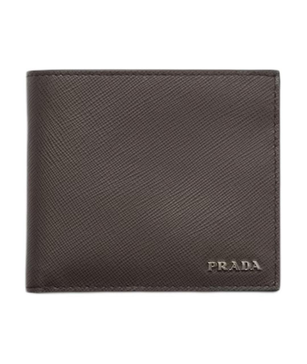 PRADA Коричневый кожаный кошелек, фото 1