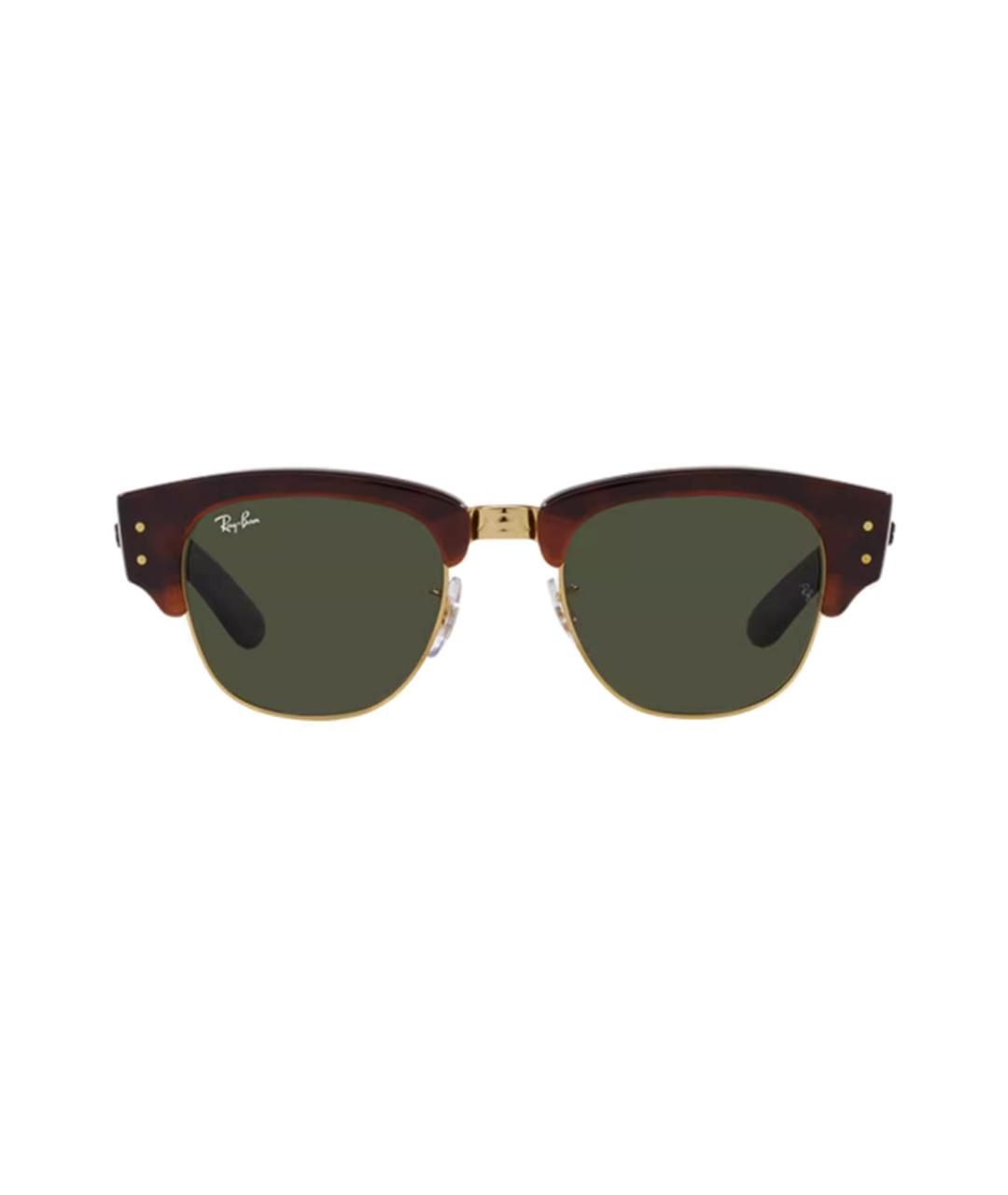 RAY BAN Коричневые пластиковые солнцезащитные очки, фото 2