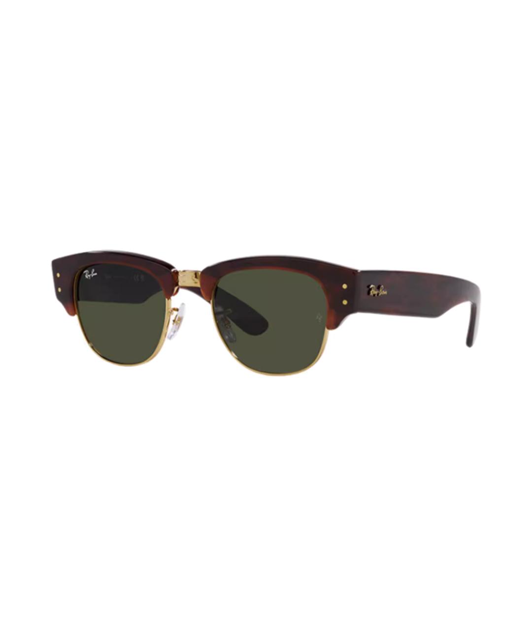 RAY BAN Коричневые пластиковые солнцезащитные очки, фото 4