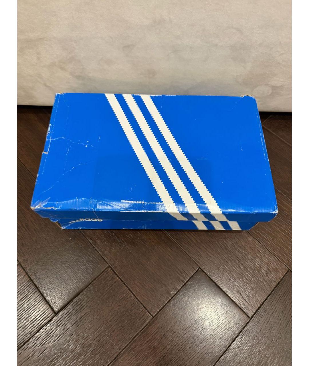 ADIDAS Бежевые кожаные кеды, фото 5