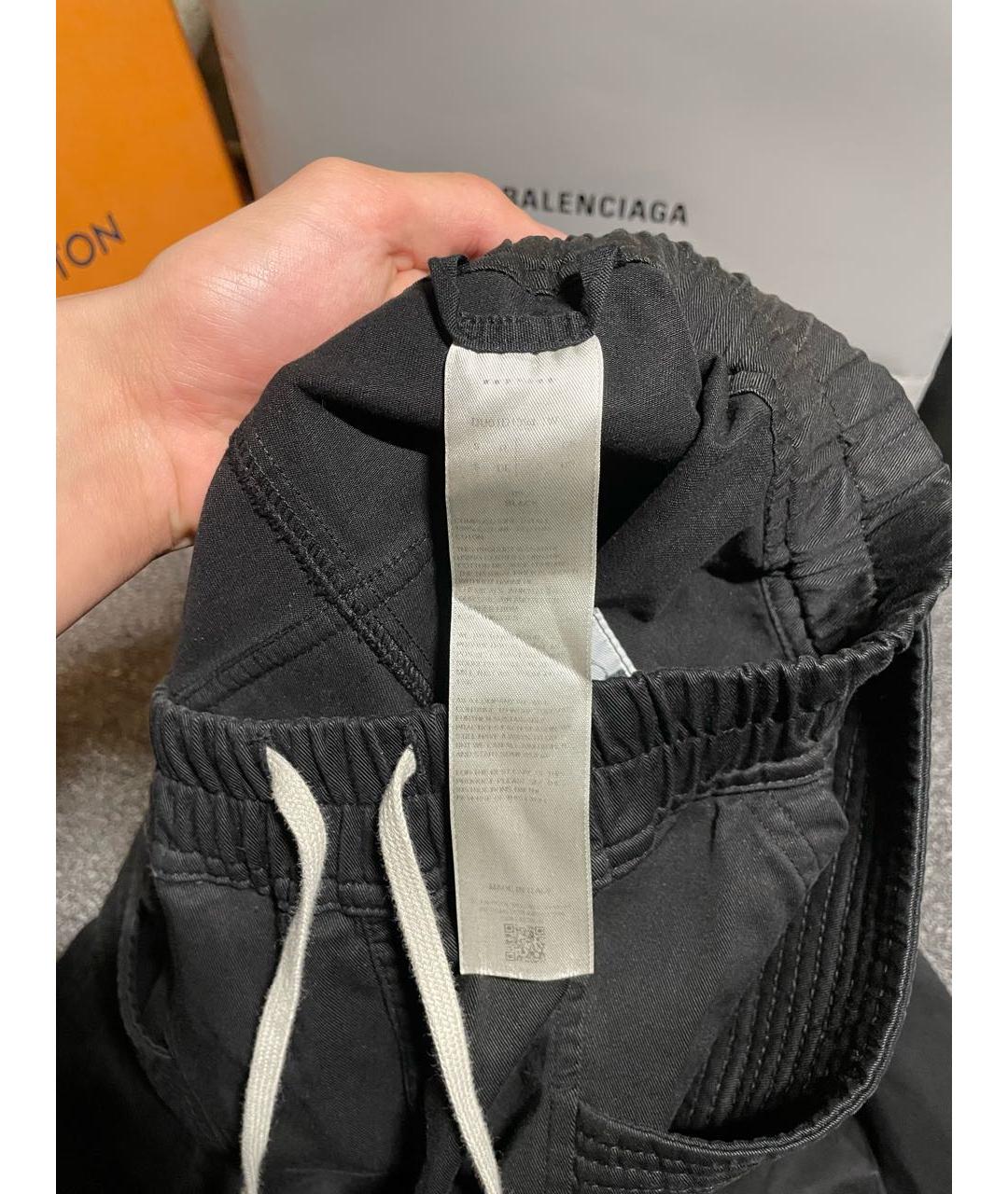 RICK OWENS DRKSHDW Черные хлопковые повседневные брюки, фото 5