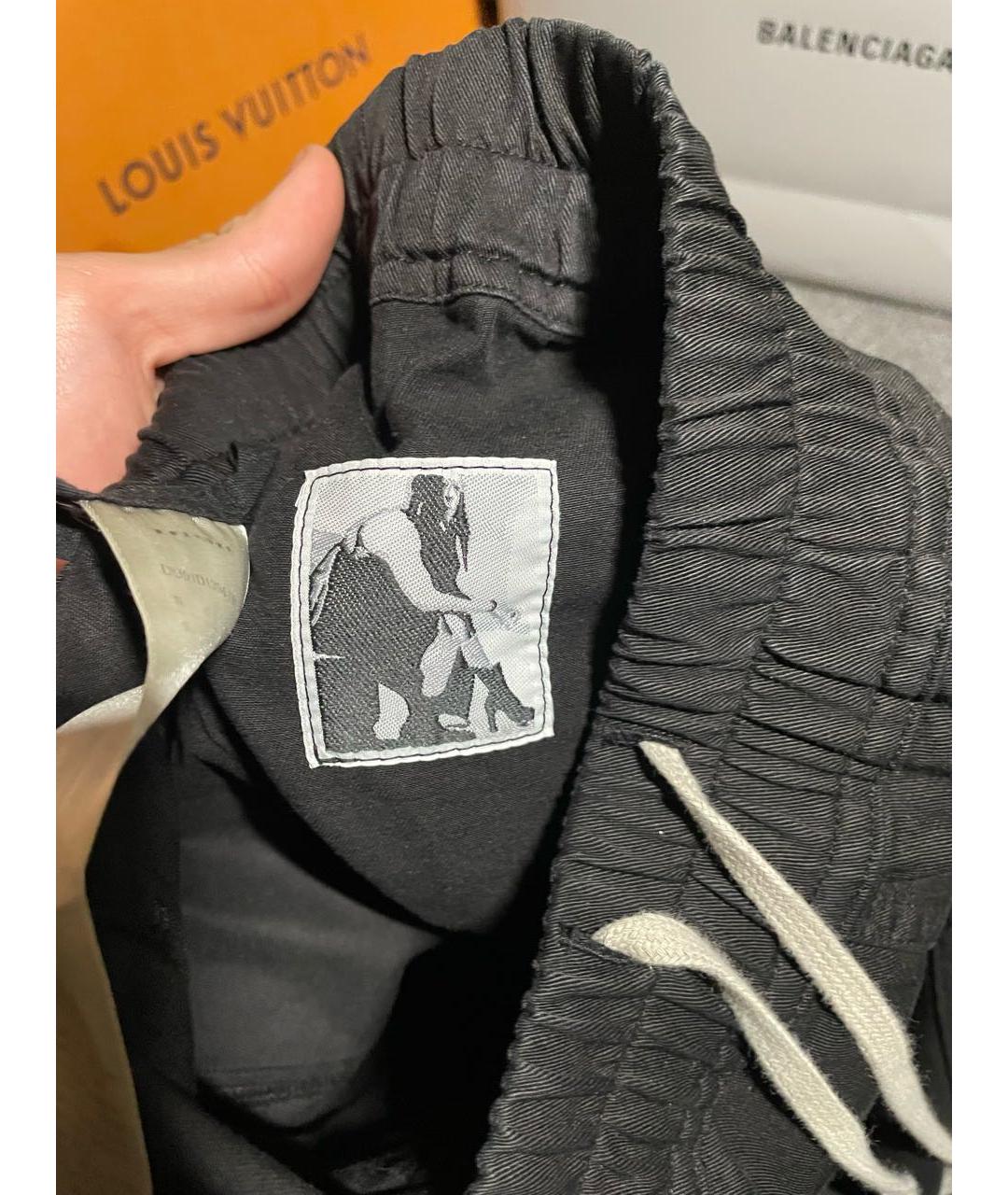 RICK OWENS DRKSHDW Черные хлопковые повседневные брюки, фото 6