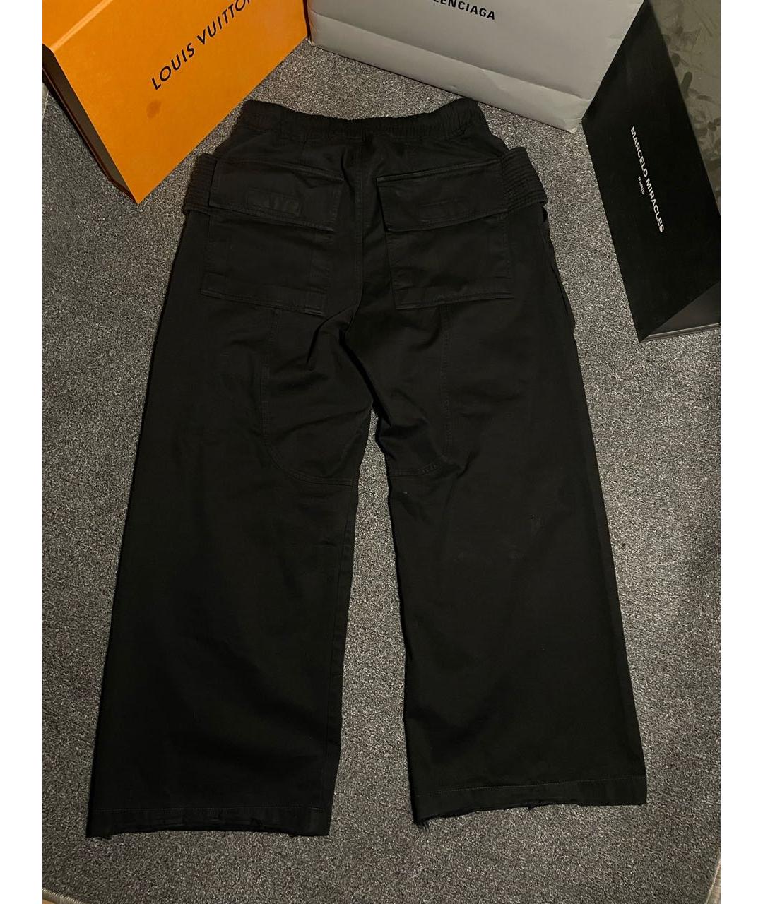 RICK OWENS DRKSHDW Черные хлопковые повседневные брюки, фото 2