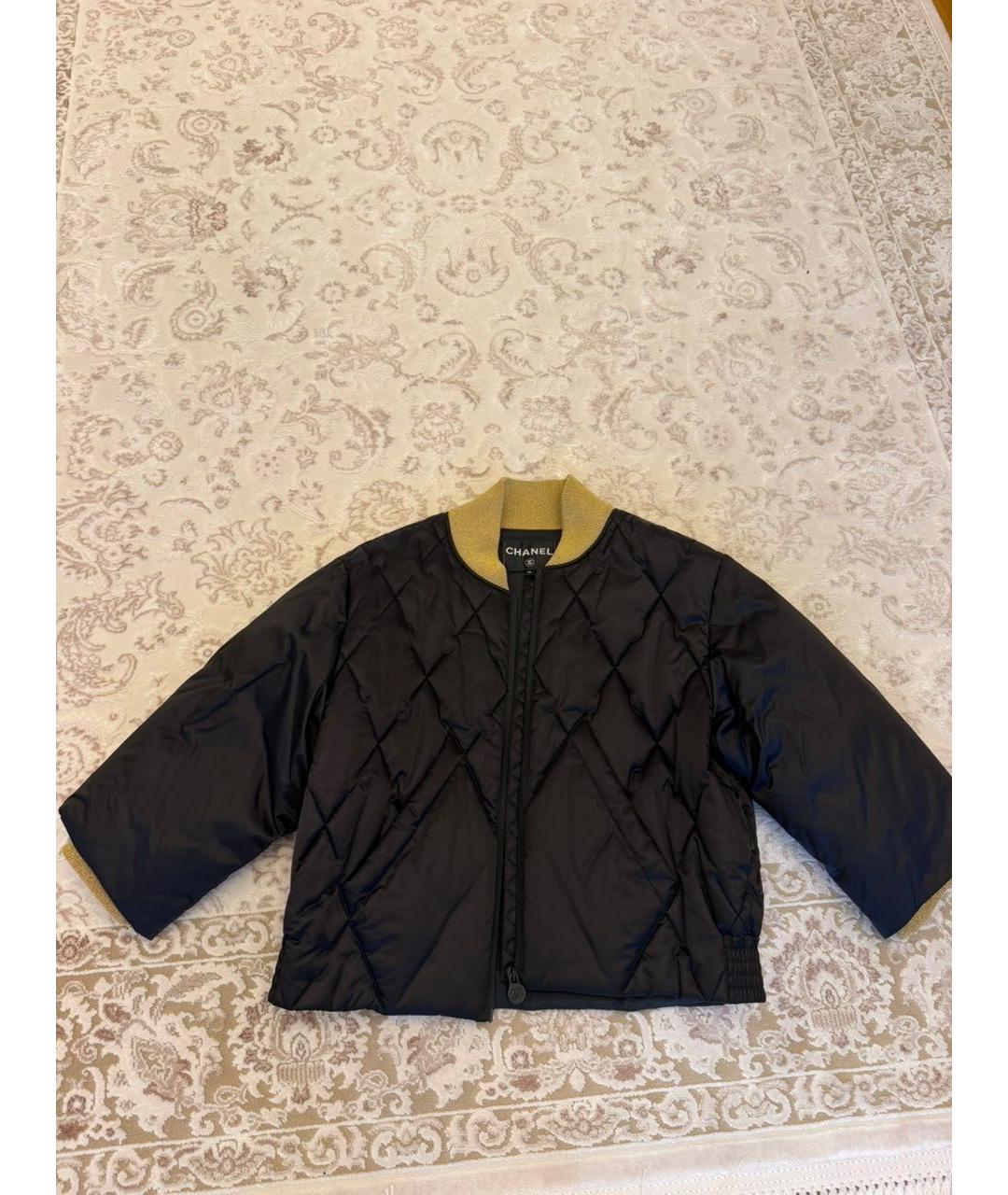 CHANEL Черная нейлоновая куртка, фото 3