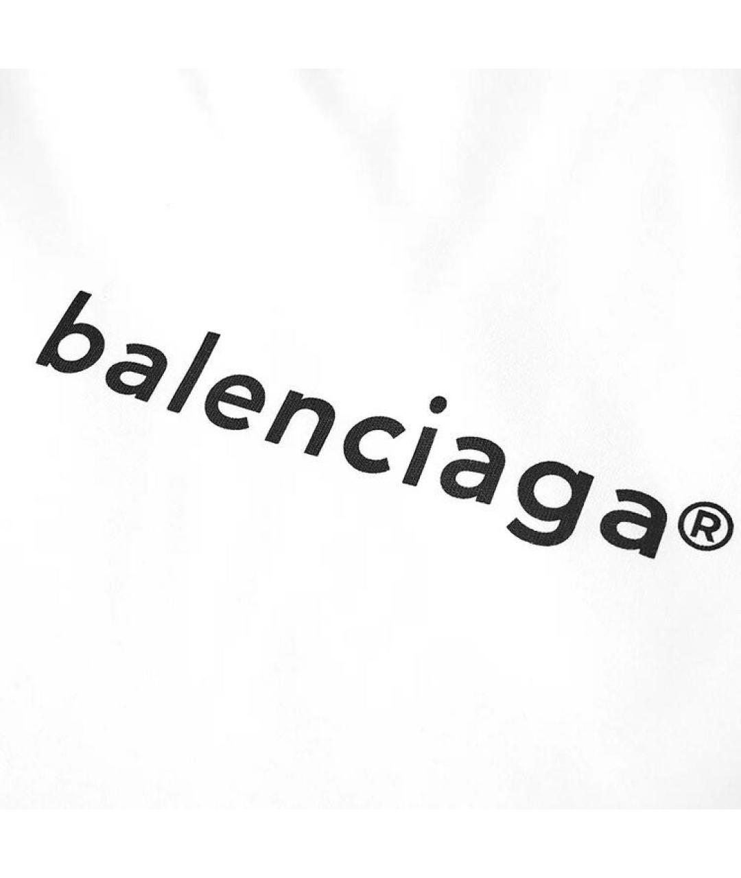 BALENCIAGA Белая хлопковая футболка, фото 3