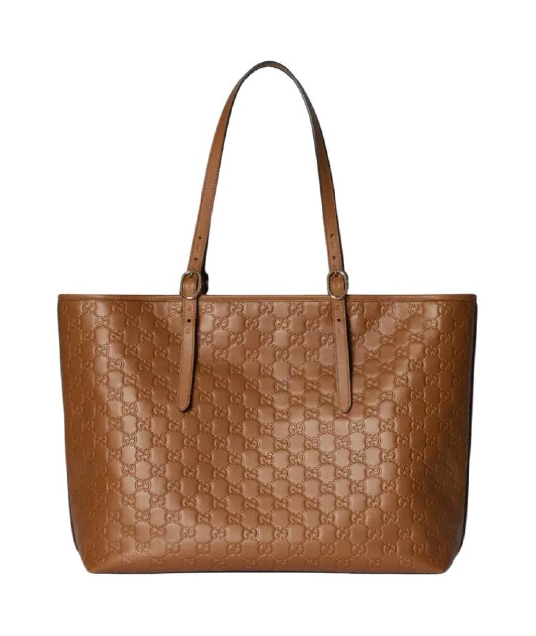 GUCCI Коричневая кожаная сумка через плечо, фото 2