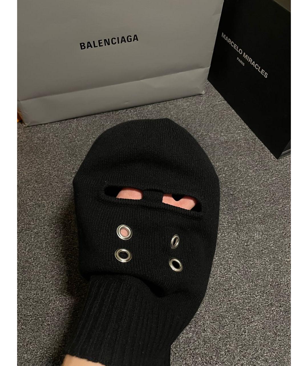 RICK OWENS Черная кашемировая шапка, фото 4