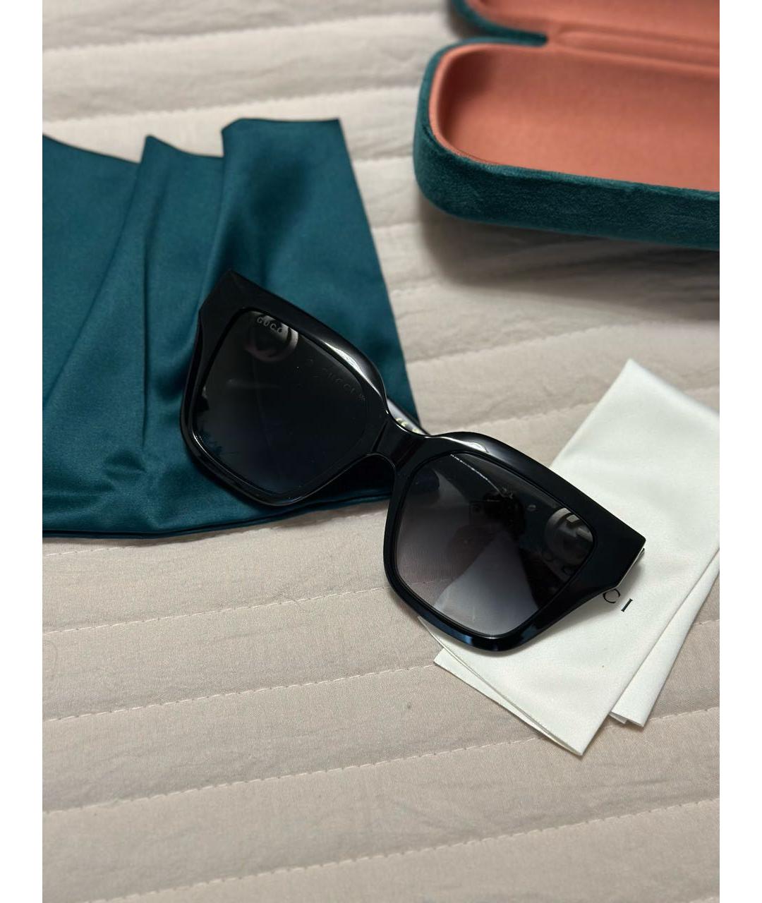 GUCCI Черные пластиковые солнцезащитные очки, фото 3