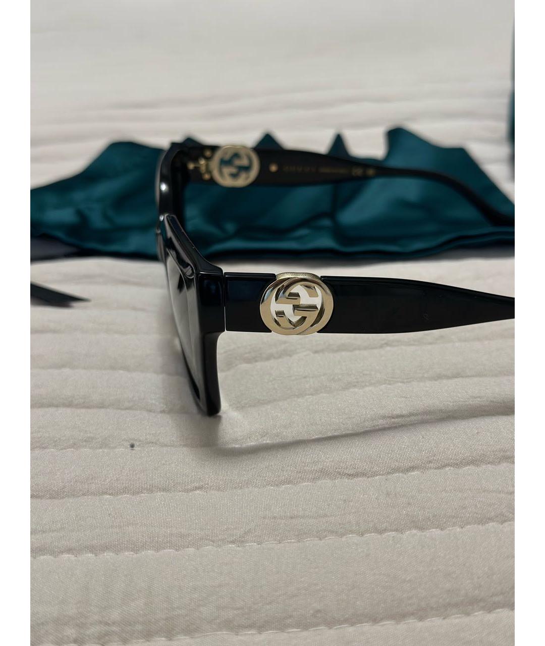 GUCCI Черные пластиковые солнцезащитные очки, фото 2