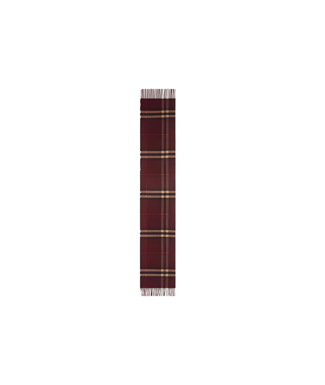 BURBERRY Бордовый кашемировый шарф, фото 2