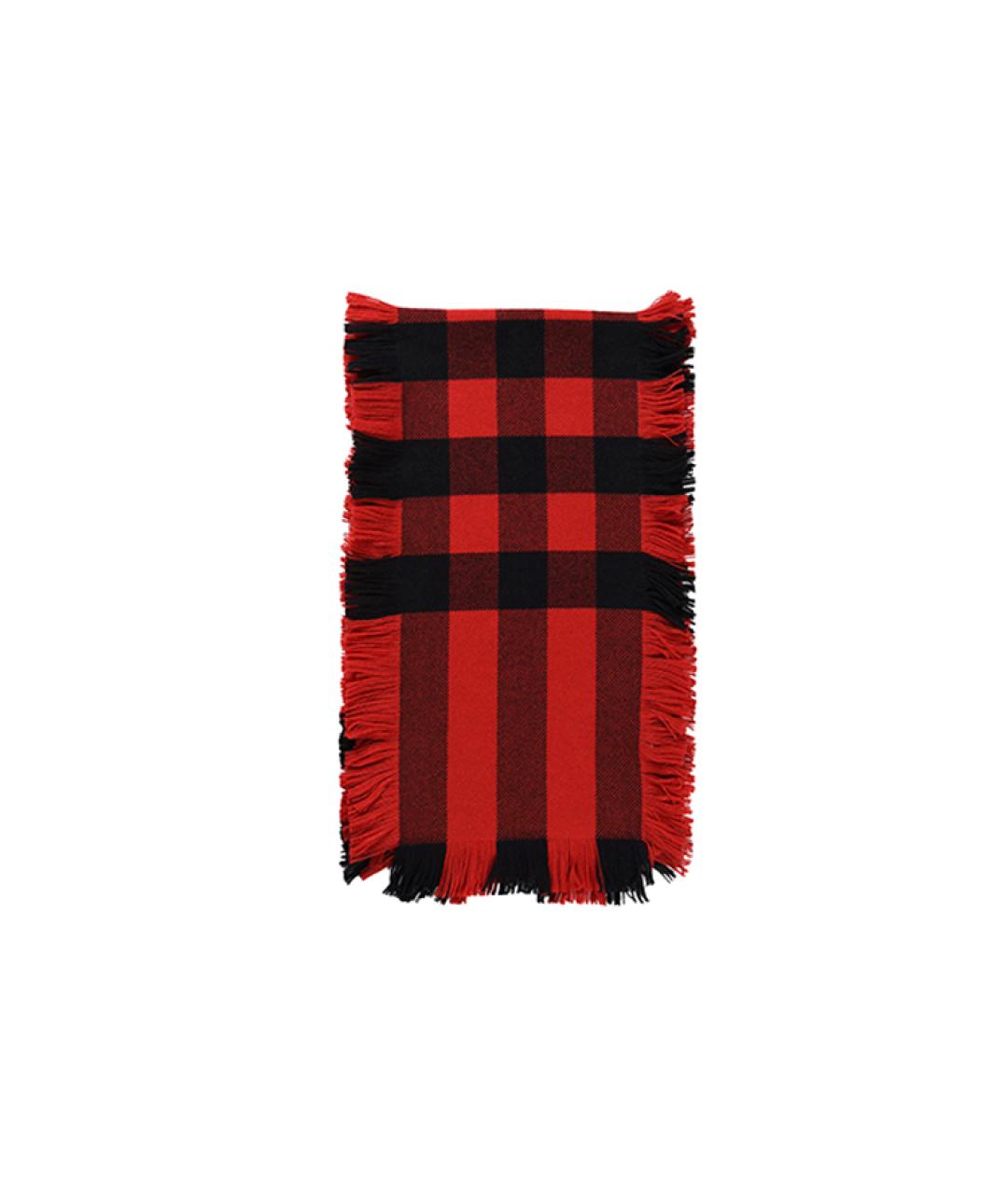 BURBERRY Красный шерстяной шарф, фото 3