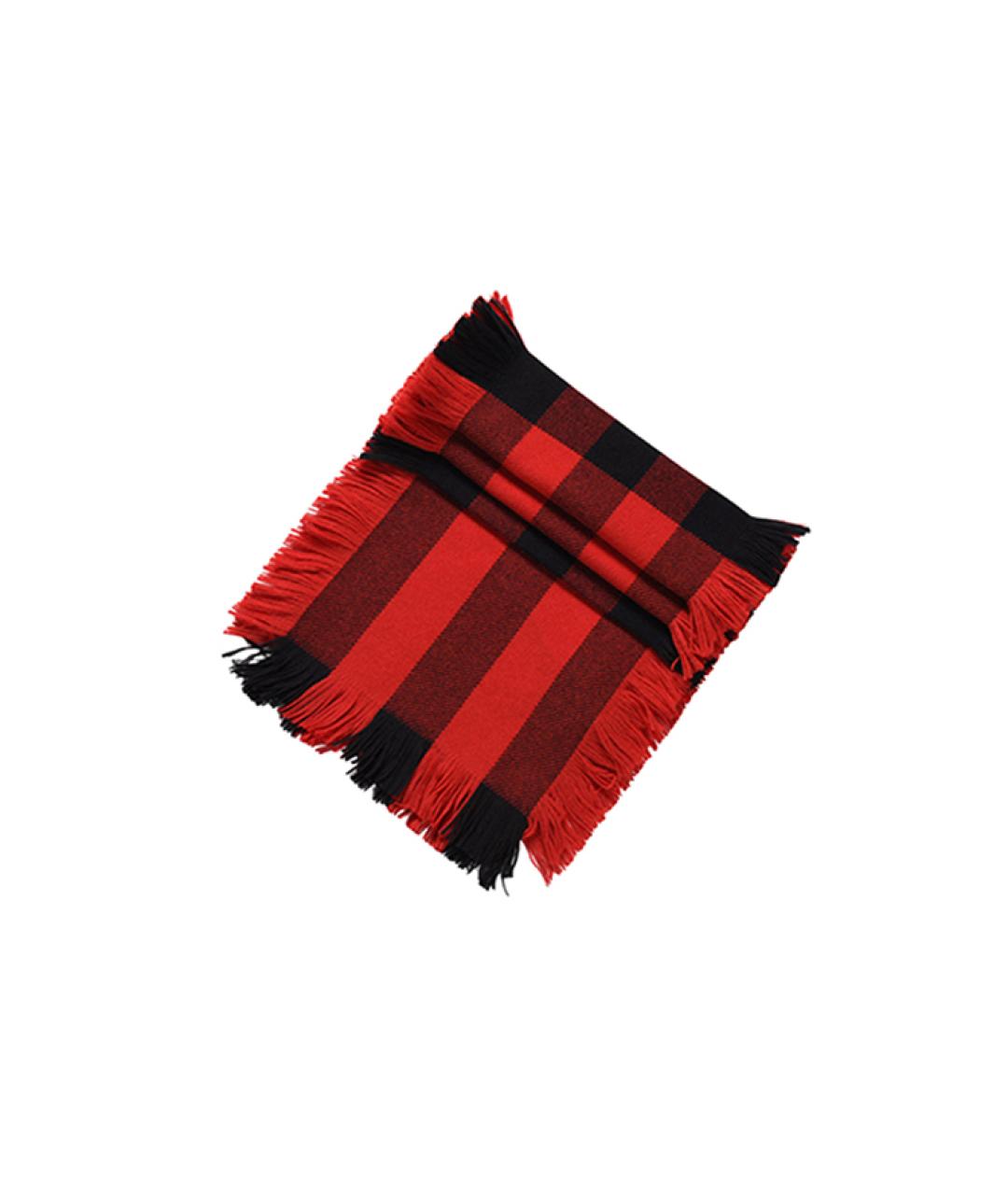 BURBERRY Красный шерстяной шарф, фото 2