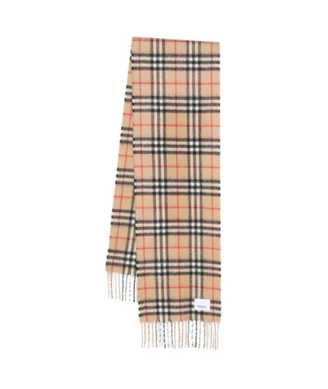 BURBERRY Бежевый кашемировый шарф, фото 2