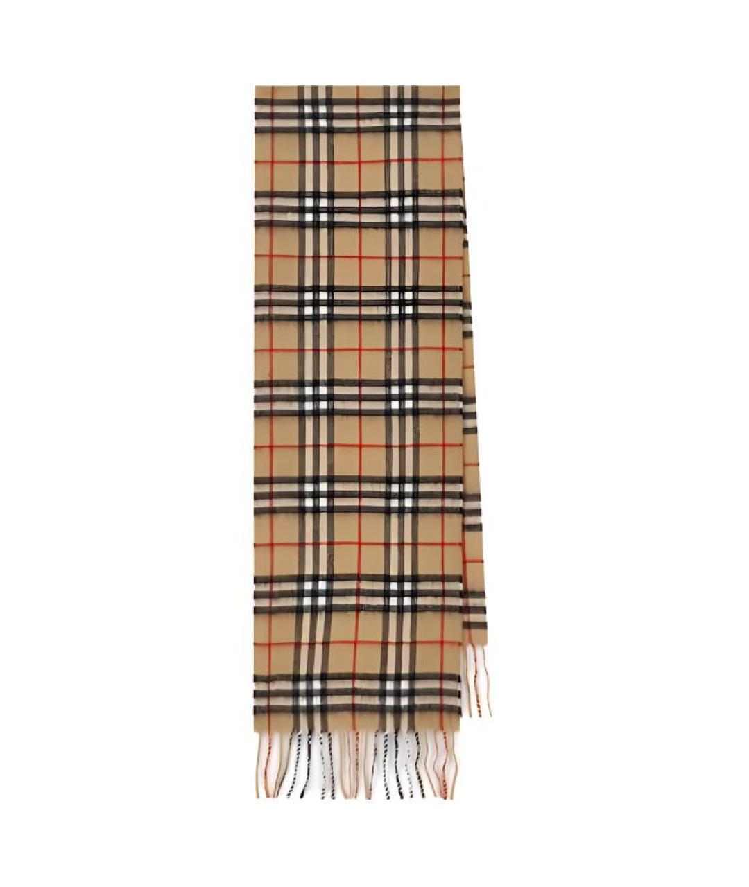 BURBERRY Бежевый кашемировый шарф, фото 1
